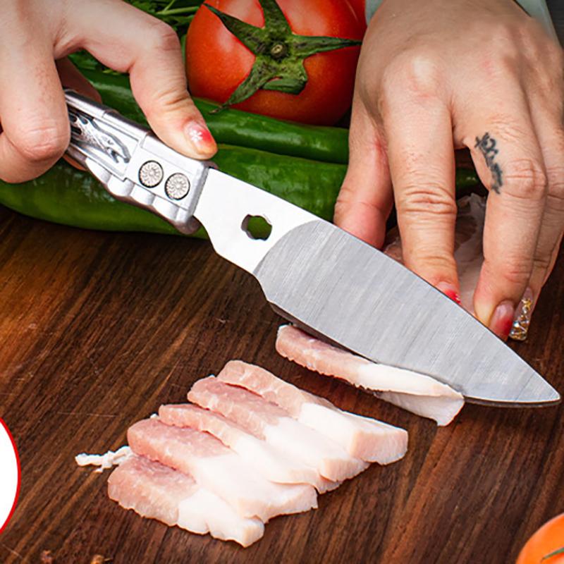 Multi Functional Stainless Steel Food Barbecue Kitchen Scissors Household Specific Strong Shears for Cutting Chicken Bones