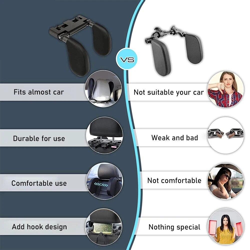 Zagłówek do fotelika samochodowego Regulowana poduszka podtrzymująca głowę Wnętrze samochodu Poduszka w kształcie litery U Poduszka do spania w podróży dla dzieci