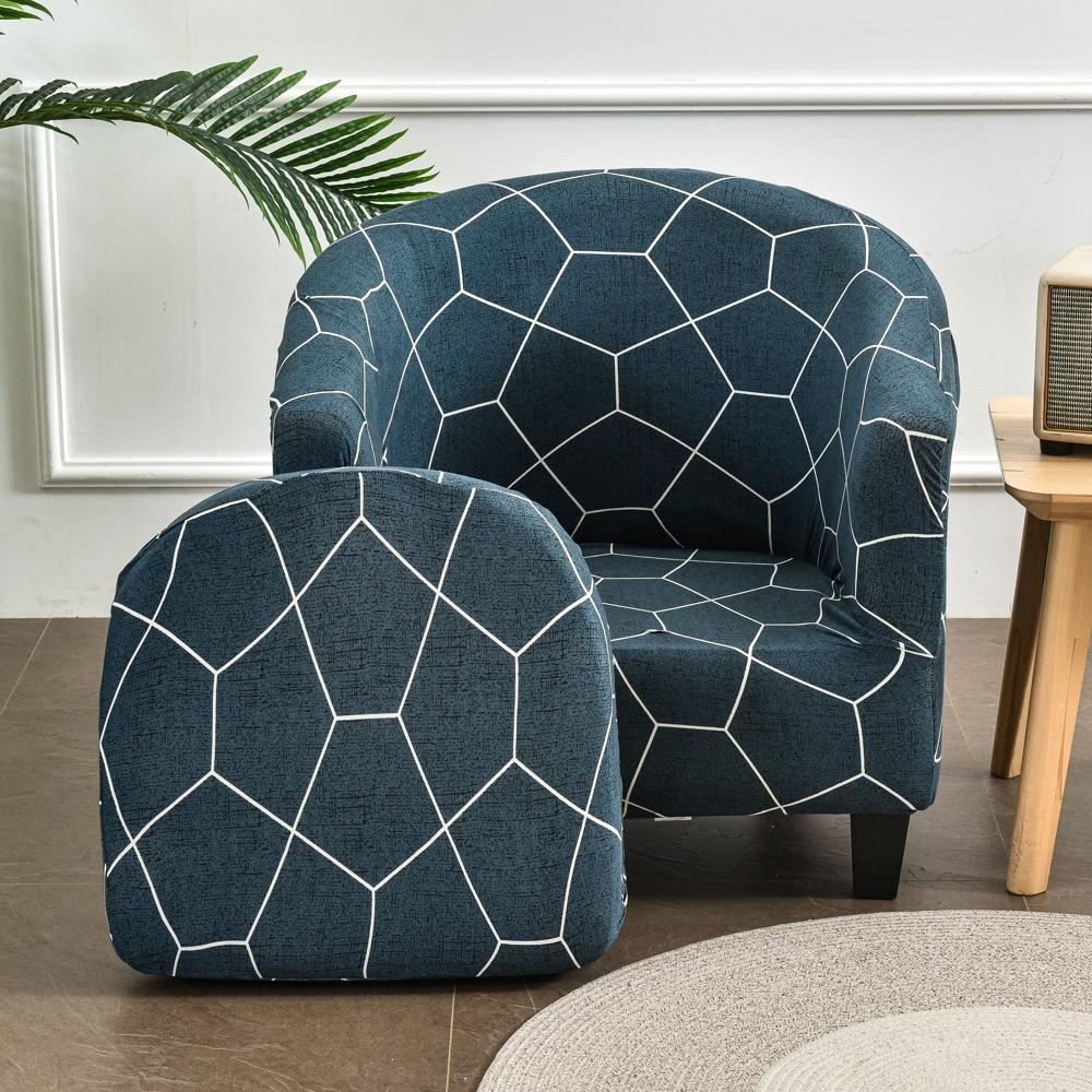 Single Chair Cover Sofa Cover All-inclusive Protective Cover Semi-circular Bathtub Type Sofa Cover Cushion