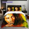 Bob Marley Lebendiges Kunst-Set Dreiteiliges Set 1 Bettbezug 2 Kissenbezüge Ohne Füllung Bettwäsche-Set Bettbezug und Kissenbezug