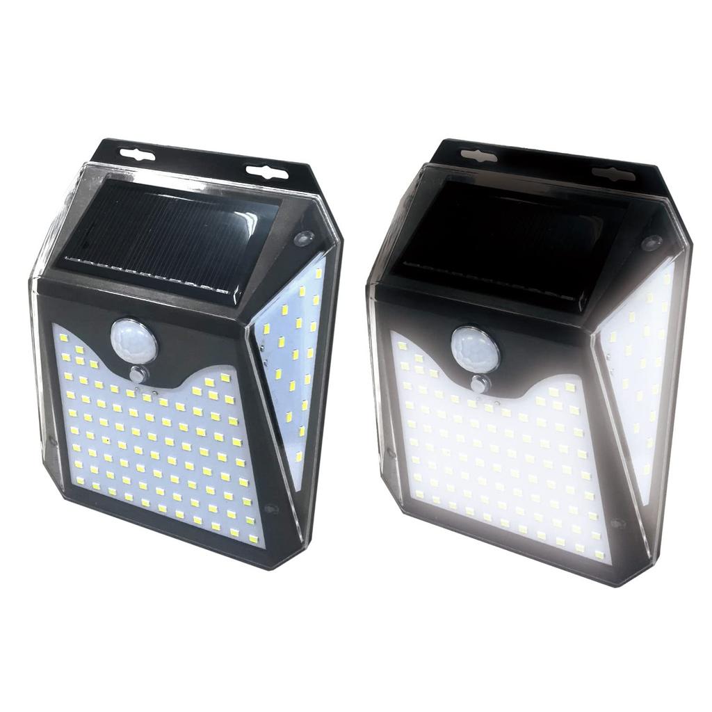 TRADE ONE Solarleuchte, Sensorleuchte, Außenbereich, Bewegungssensor, Automatische Beleuchtung, 121 Lichter, Sicherheitsleuchte für EingangsbereichGartenParkplatz, Katastrophe