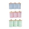3 Pieces Zinc Alloy Seasoning Canister Food Container Jar Kitchen Storage Box Condiment Pot Organizer with Lids