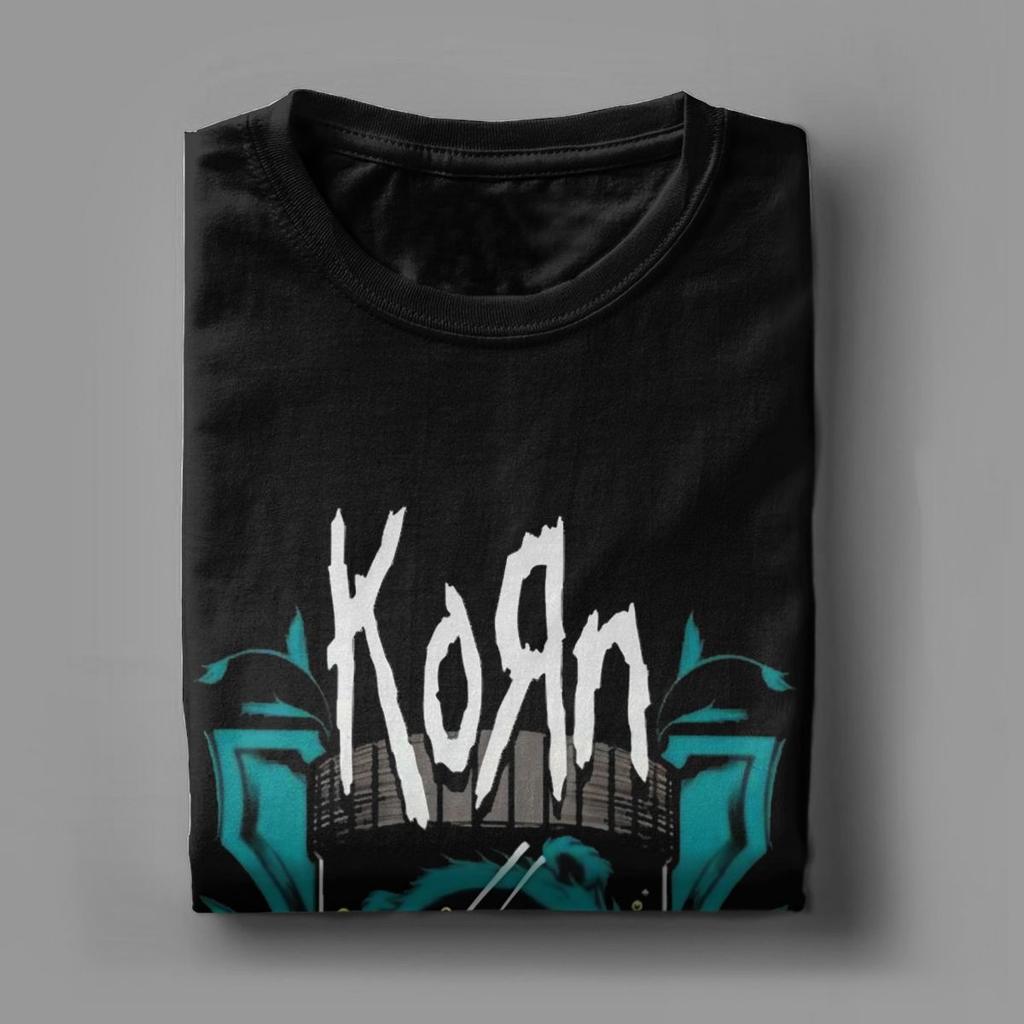Korn Band Rock T-Shirt Herren Baumwolle Neuheit T-Shirt Rundhals T-Shirt Kurzarm Kleidung Original