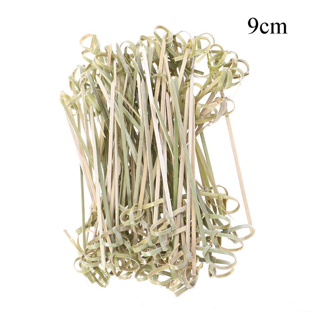 

100pcs Disposable Bamboo Knot Stick Skewers Cocktail Picks Environmental Fruit Forks Barbeque Household Party Decor Bar Tool