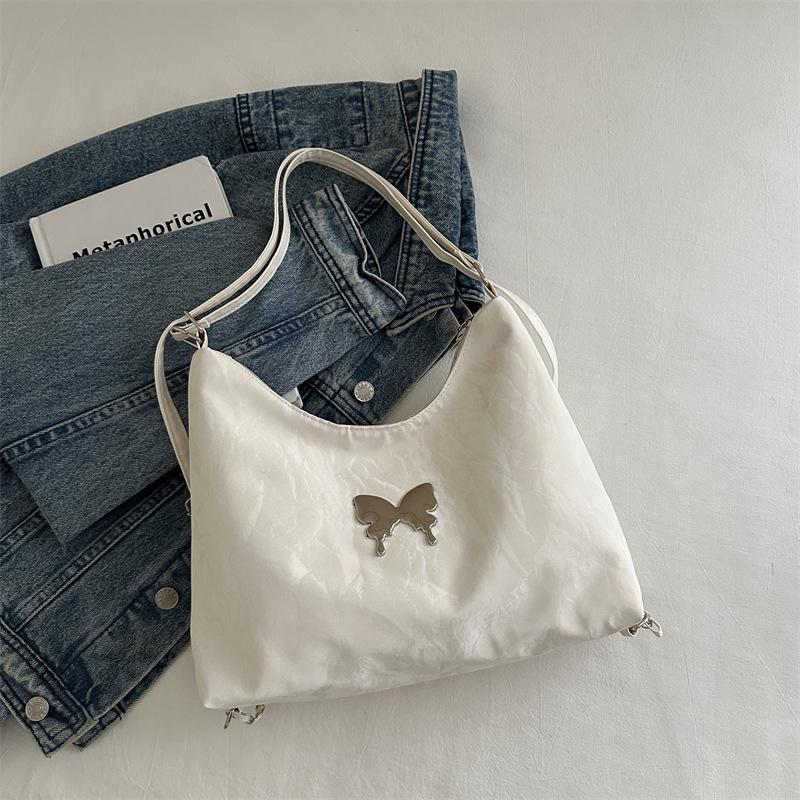 Butterfly fashion backpack, new chain, shoulder messenger bag, large-capacity tote bag for students in class