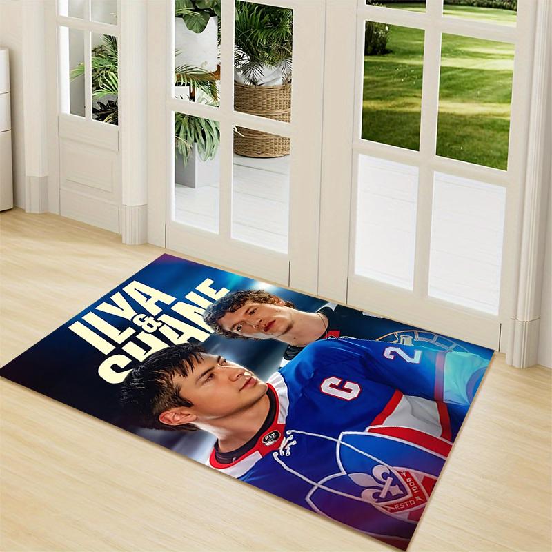 Hockey Heroes Ilya Shane Carpet Rug Soft Washable Anti Slip Home Living Room Sofa Mats Personalized Christmas Rug