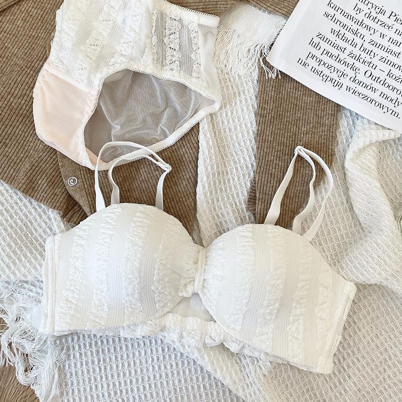 Damen Sommer Dünne Schulterträger Rutschfest Halbe Schale Kleine Brust Sammeln Anti-Hängend Unsichtbare Unterwäsche