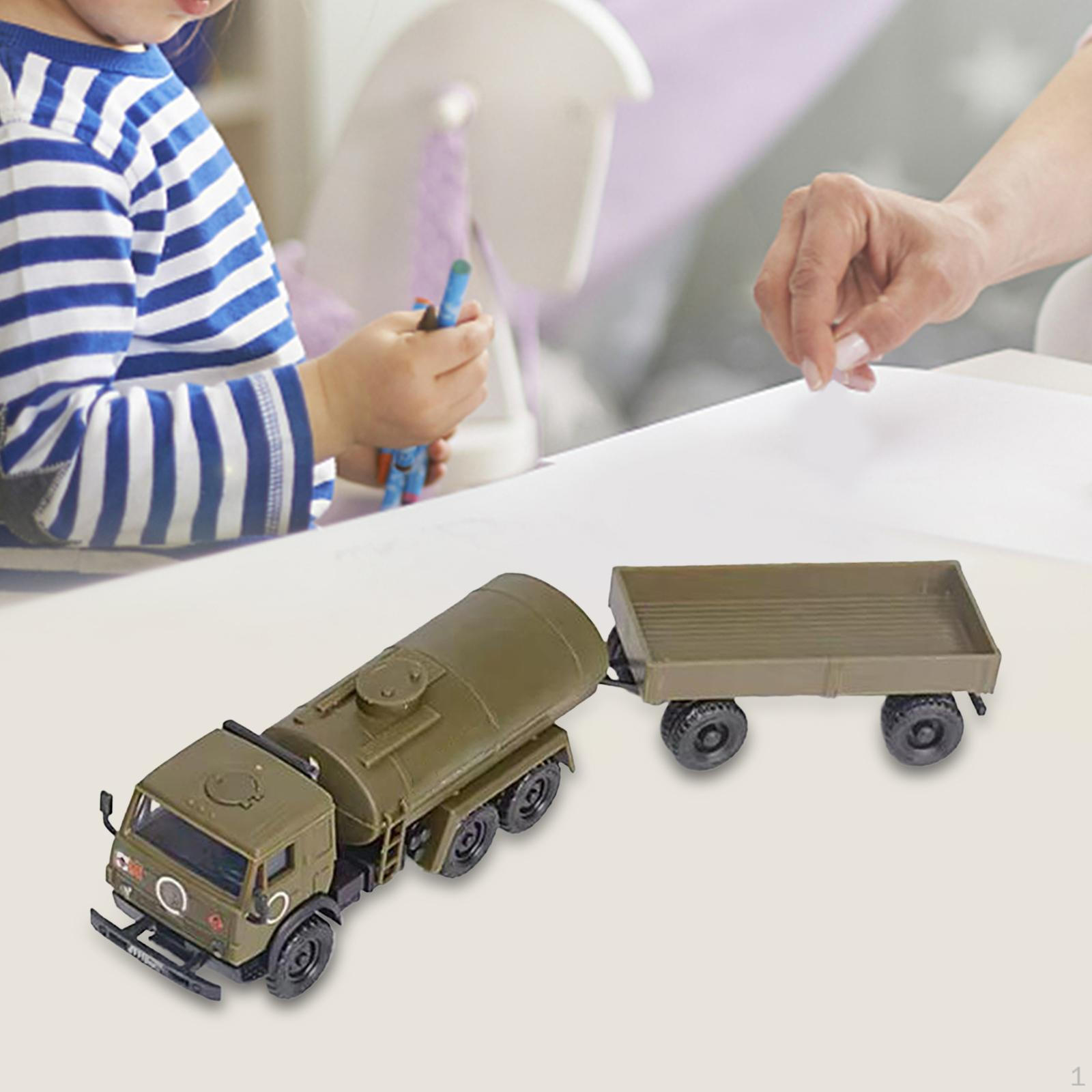 

Игрушка для сборки грузовика, модель танка с прицепом, 1:72 Масштабное масло для взрослых,