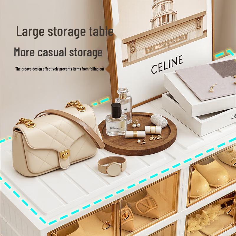IRIS Transparent Foldable Modular Shoe & Display Storage Cabinet