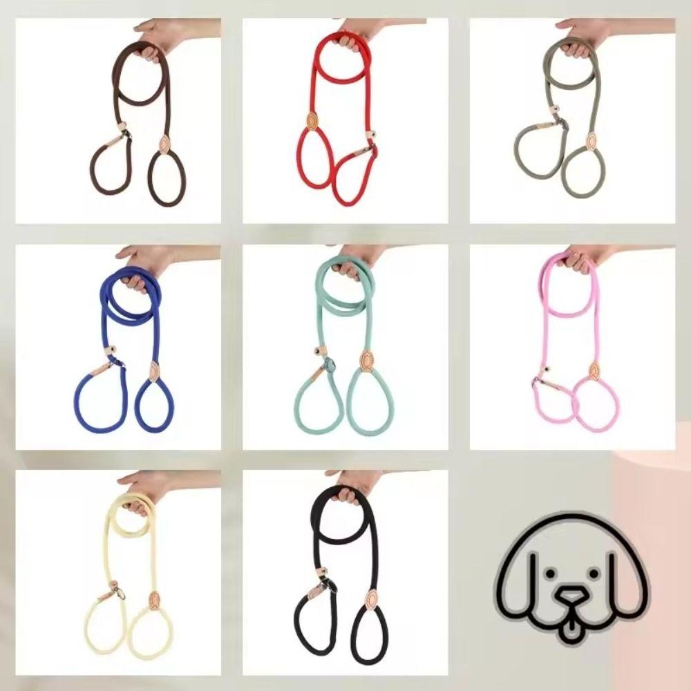 PP/PU Leather Dog Leash Slip Rope Dog Harness Durable Rope Belt  for Small Medium Large Dogs