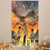 Japanese Anime Cartoon The Promised Neverland Wall Tapestry Bohemian Wall Tapestries Mandala Wall Hanging Home Decor