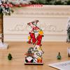 Desktop Figurine Christmas Wooden Decoration Printed Letter Noel Holidays Xmas