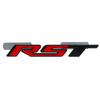 Metal RST Logo Car Front Grille Emblem Auto Trunk Sticker for Chevrolet Camaro Cavalier Onix Cruze Aveo Silverado la2