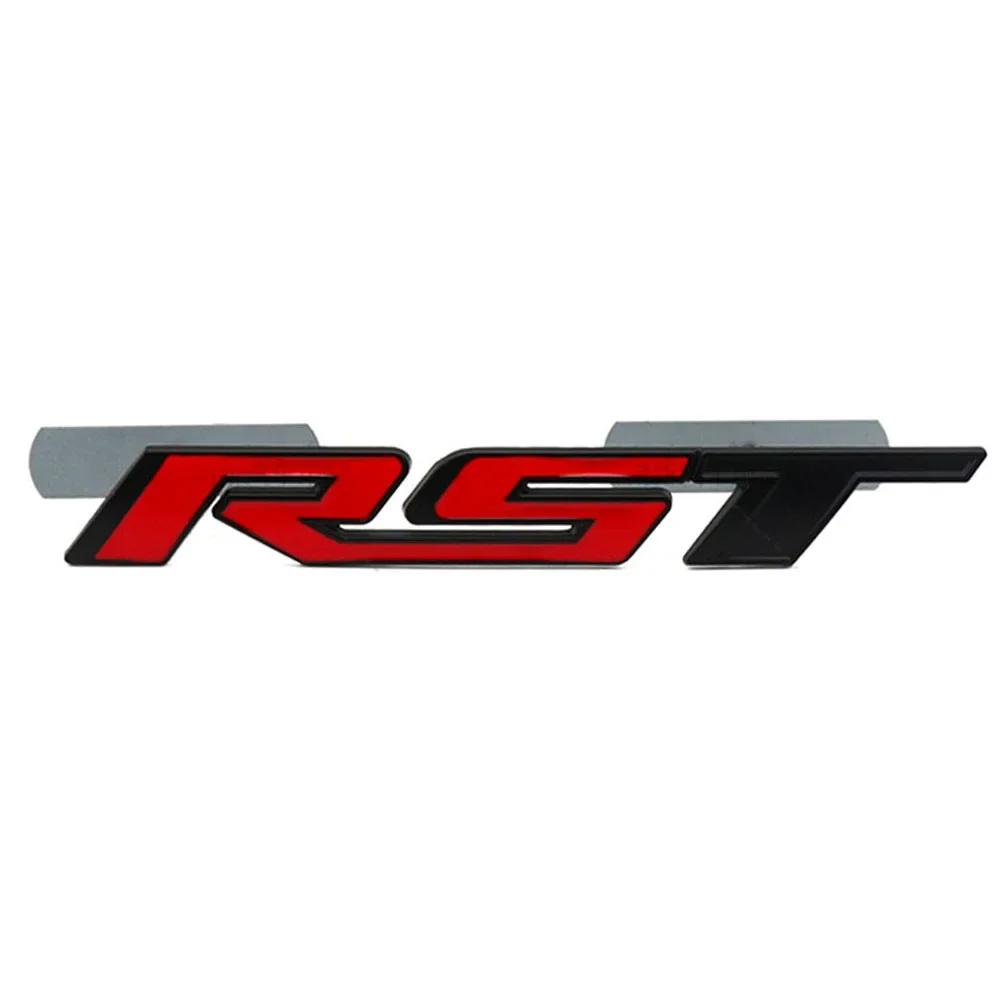 Metal RST Logo Car Front Grille Emblem Auto Trunk Sticker for Chevrolet Camaro Cavalier Onix Cruze Aveo Silverado la2