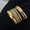3/4/6/8Pcs Vintage Exaggerated Cuff Bracelet Multilayer Geometric Wide Bangles  Jewelry Accessories