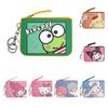 Cute Cartoon Small White Dog Pudding Dog Twin Star Long Ear Leather Card Case Coin Purse Keychain Pendant In-stock Pu Leather Anime Pattern