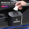 Auto-Mülleimer Tragbarer Mobiler Mülleimerhalter Mit Deckel Für Nissan Sylphy N7 Qashqai J11 J10 Teana Note Navara Juke GTR Patrol