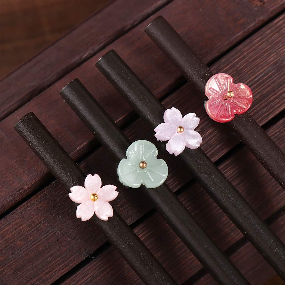 Headwear Hanfu Vintage Disk Hair Simple Wooden Hairpin Flower Hairpins Hair Accessories Hair Sticks