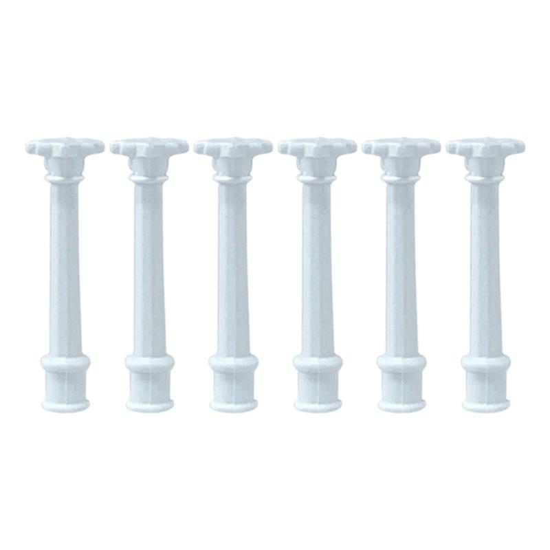 6Pcs Mini Roman Pillar Plastic Greek Roman Column Roman Priest Cloths Myth DIY Sand Table Scene Accessories Home Decors