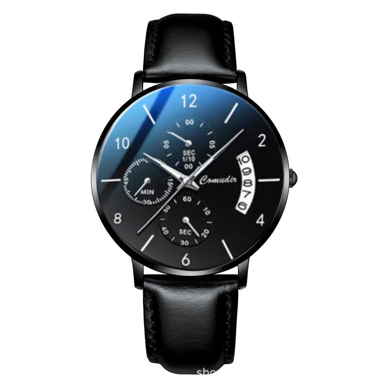 Orologio meccanico automatico ultra-sottile orologio da uomo versione coreana orologio al quarzo per studenti calendario luminoso impermeabile tendenza