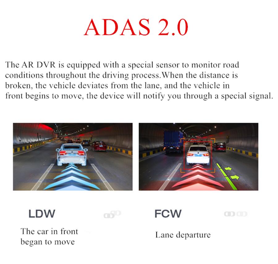 Car DVR USB Driving Recorder Single Lens Dash Camera ADAS Wide Angle Night Visio