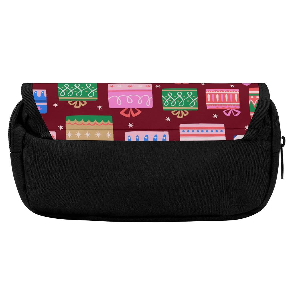 Pencil Case 300D Polyester Large Capacity Double Zipper with Double Compartments for School Office Travel for Boys Girls