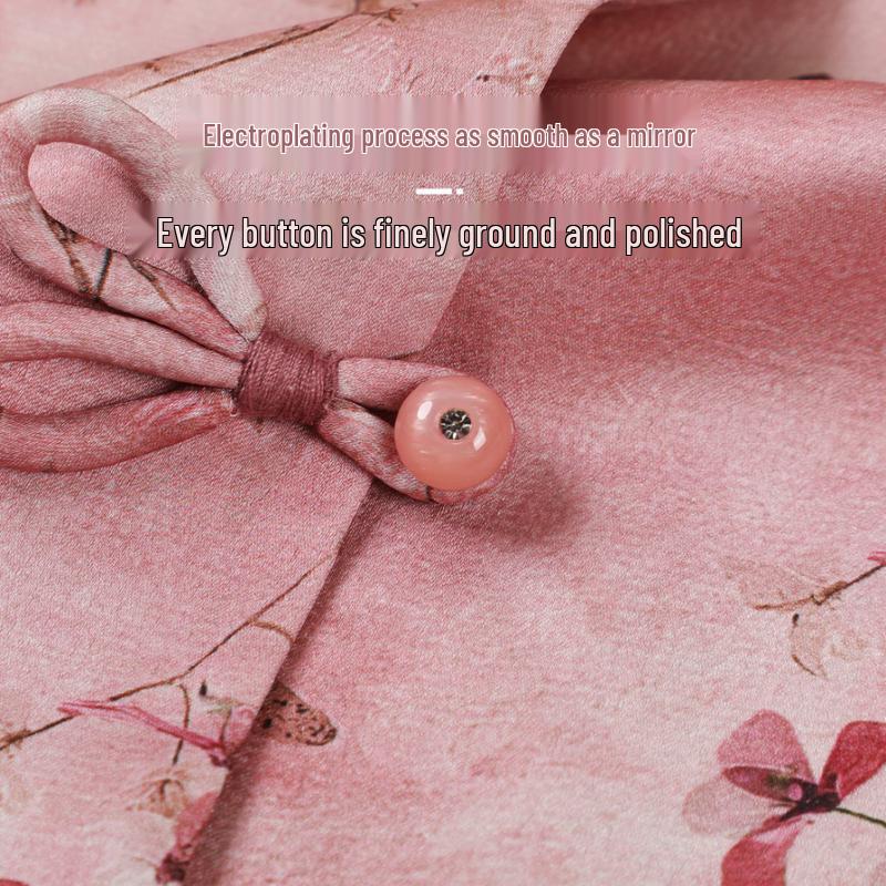 New Chinese Style Floral Short Sleeve Top