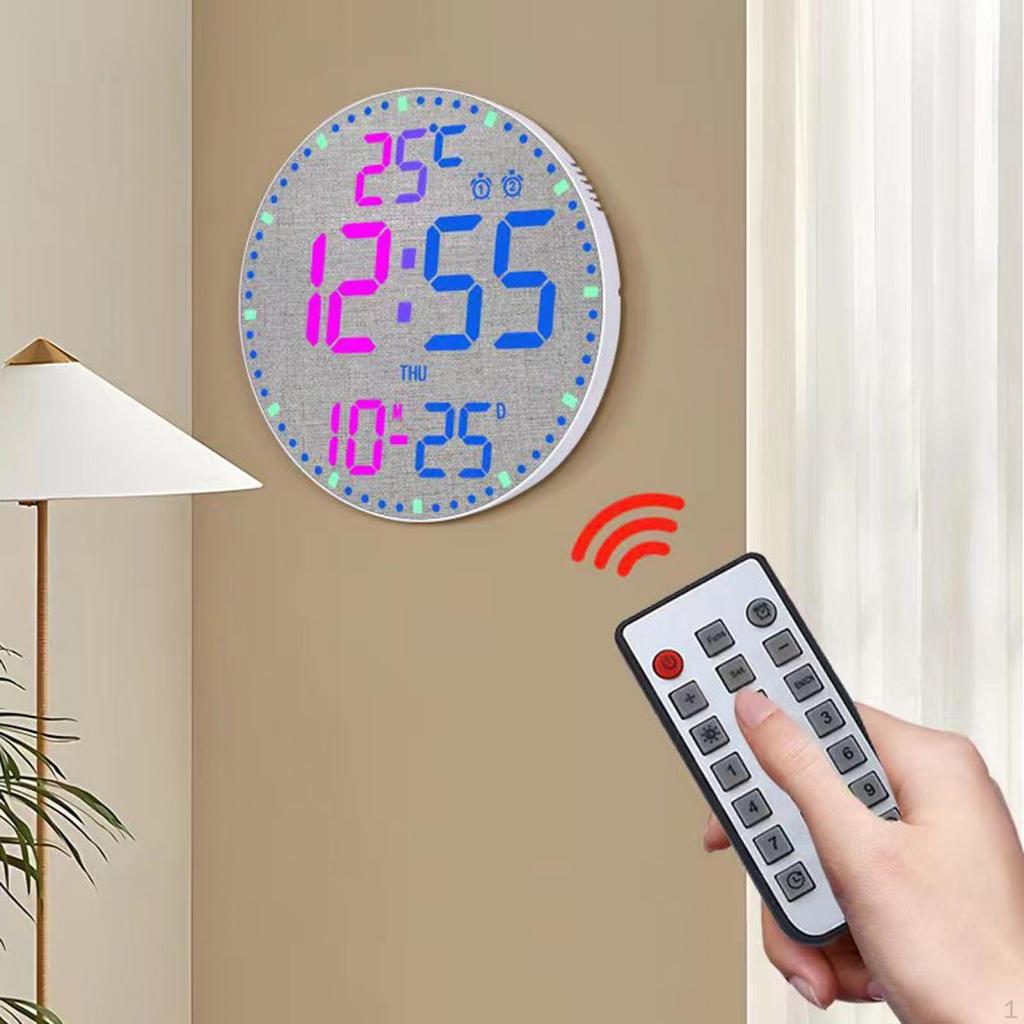 11.6 Inch Large Digital Wall Clock, with Remote Alarm Countdown, 12/24 H Timer,