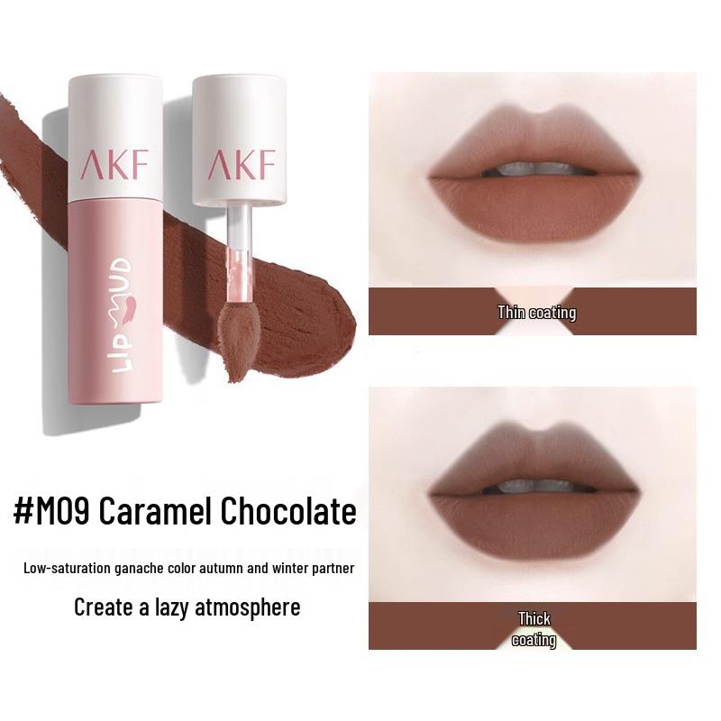 AKF Lippen-Mud: Erschwinglicher Studentenfreundlicher Lippenstift mit Weicher Matter Textur für Herbst/Winter