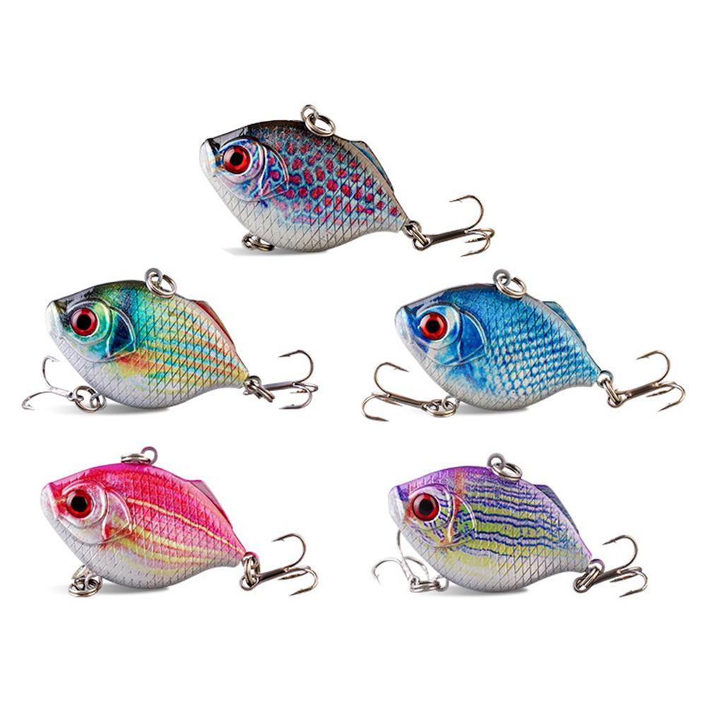 5pcs Vibration Spoon Popper Lure Artificial Hard Bait Fishing Bait VIB Bait for Bass Pike Perch Fishing