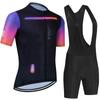 Mens Short Sleeve Cycling Jersey Set Mountain Bike Road Riding Quick-Dry Performance Wear