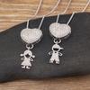 Nidin New Design Luxury Copper Inlaid Shiny Zircon Boys and Girls Charm Pendant Necklace For Women Fashion Female Jewelry Gifts