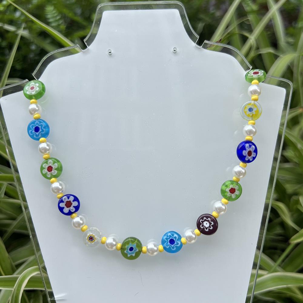 Pearl Glaze Floral DIY Jewelry Set: Earrings, Necklace & Bracelet