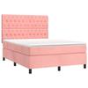 VidaXL Slat Bed Base with Mattress and LED, Upholstered Bed, Double Bed, Adult Bed for Interior Bedroom, 3136304