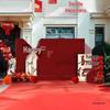Rural Chinese Wedding Double Happiness KT Board, Outdoor Photo Backdrop for Marriage Reception