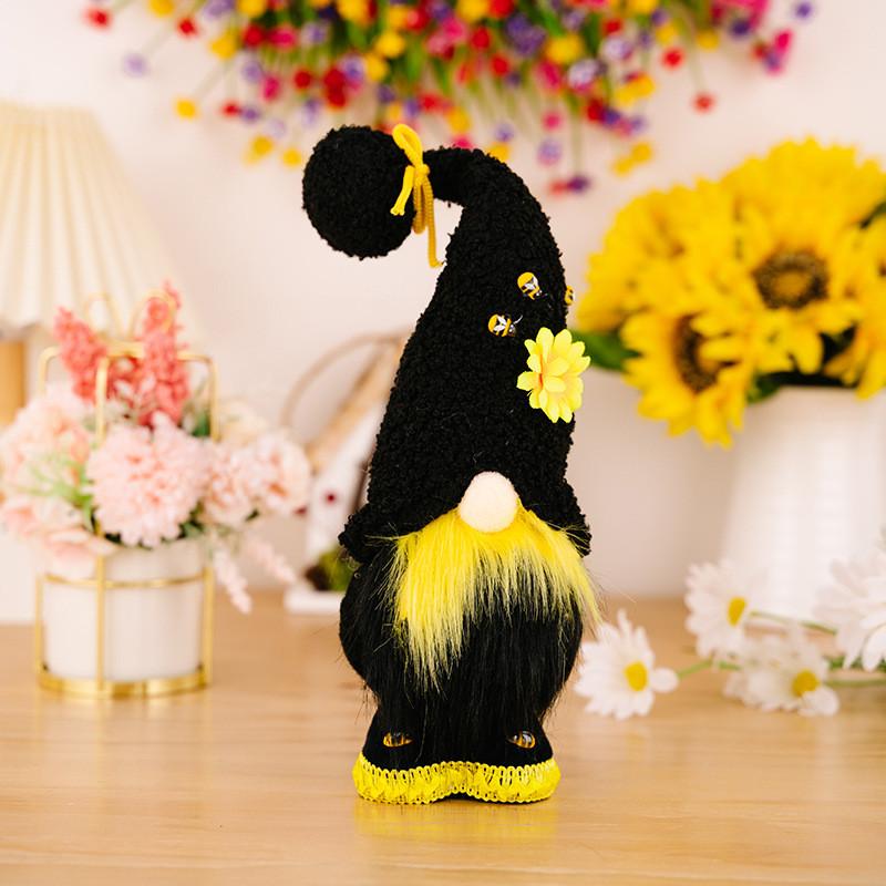 

Festival Delightful Bee Plush Doll With Bow Ideal For Holiday And Decoration Seasonal Bee Black
