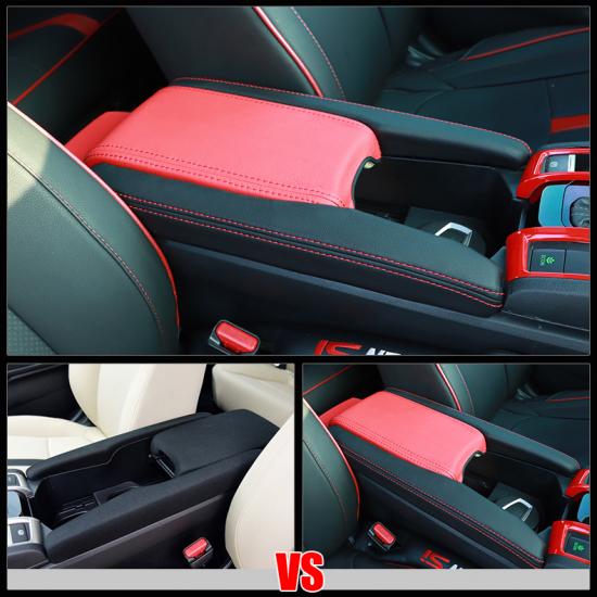 For Honda civic 16-2020 RD&BK Leather Center Console Lid Armrest Cover Box Skin
