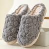 Plush cotton slippers women's autumn and winter men's home indoor warm thick-soled wear-resistant versatile couple confinement shoes