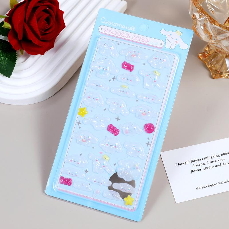 Upgraded Sanrio 3D Embossed Animal Stickers for Kids