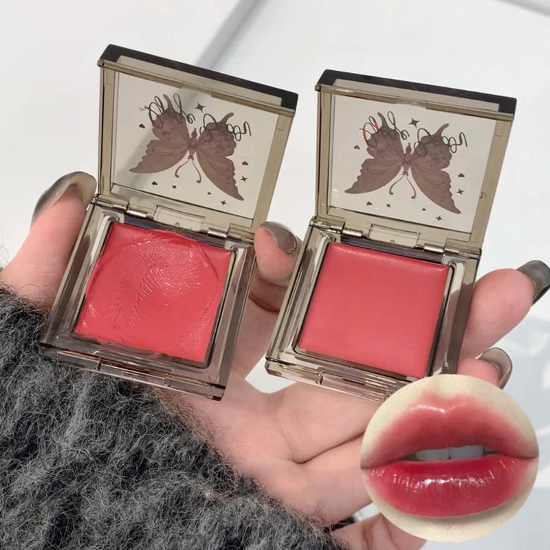 Single Color Slightly Drunk Blusher Natural and Delicate Rouge Paste Cosmetics Waterproof Long Lasting Attractive Makeup