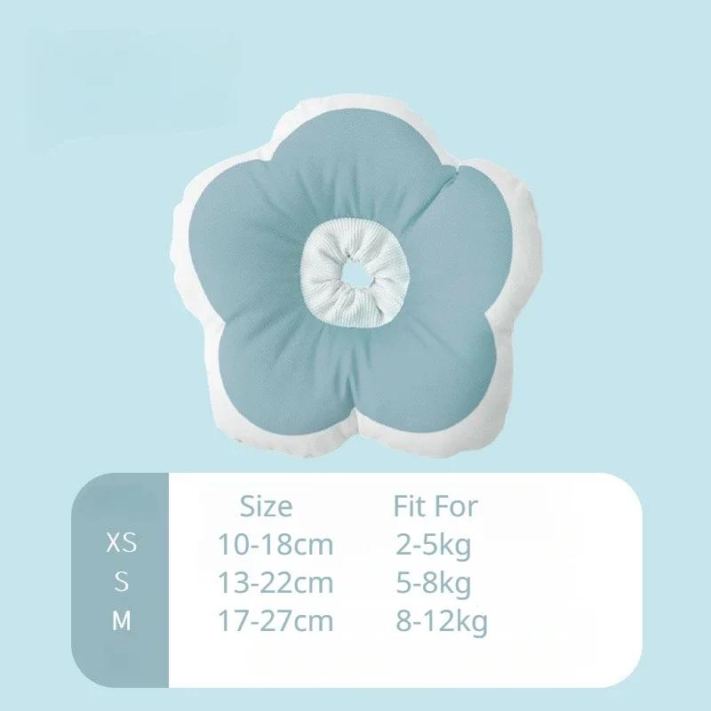 Waterproof Elizabeth Cat Collar Adjustable Neck Collar Cotton Pet Cone E-Collar with Cute Flower Pattern for Cat Dog Pet Collar
