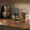 Ironwork Capsule Coffee StorageBlue Metal Large-capacity Storage Basket Desktop Water CupFruit Basket