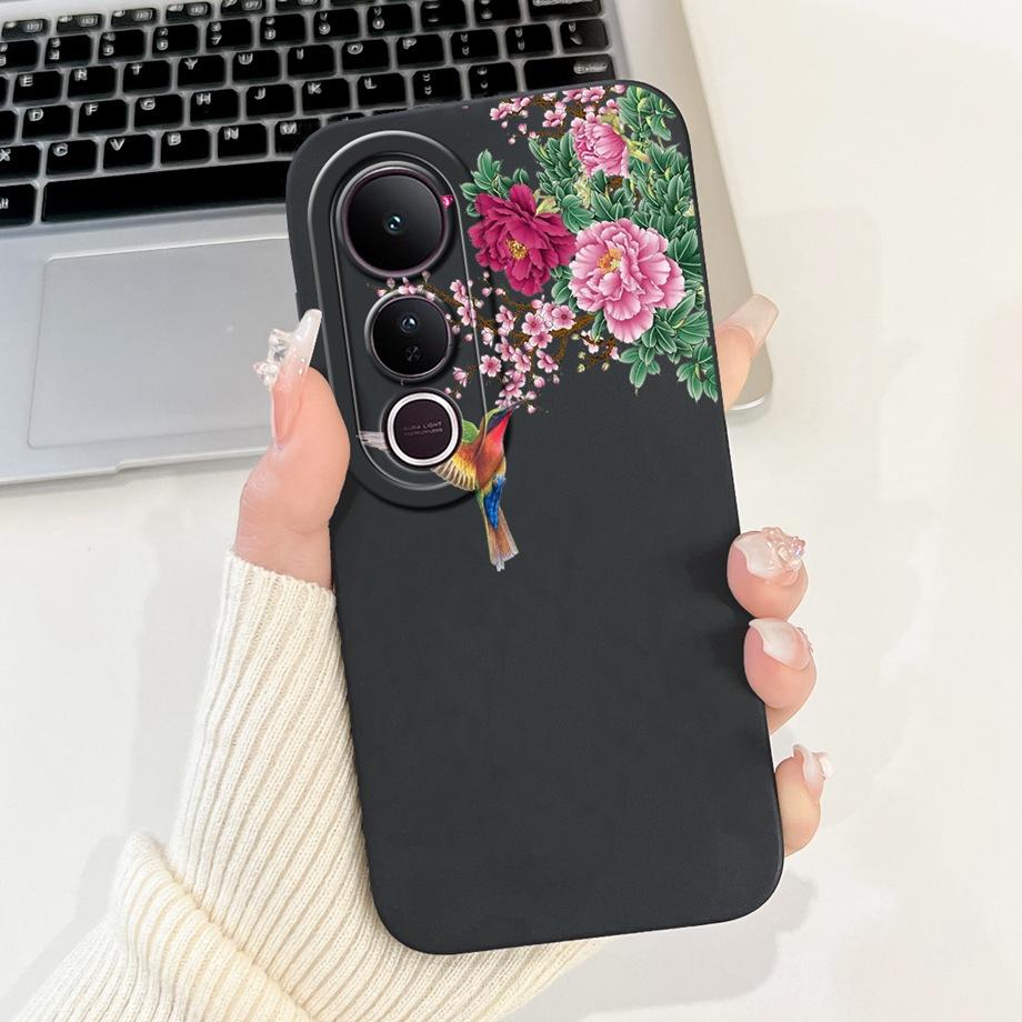 Für Vivo V50 Lite 4G 5G V50 5G Handyhülle Silikon Weiche Rückabdeckung Für Vivo V2441 V2427 Bumper Drache Katze Blume Schmetterling Capa