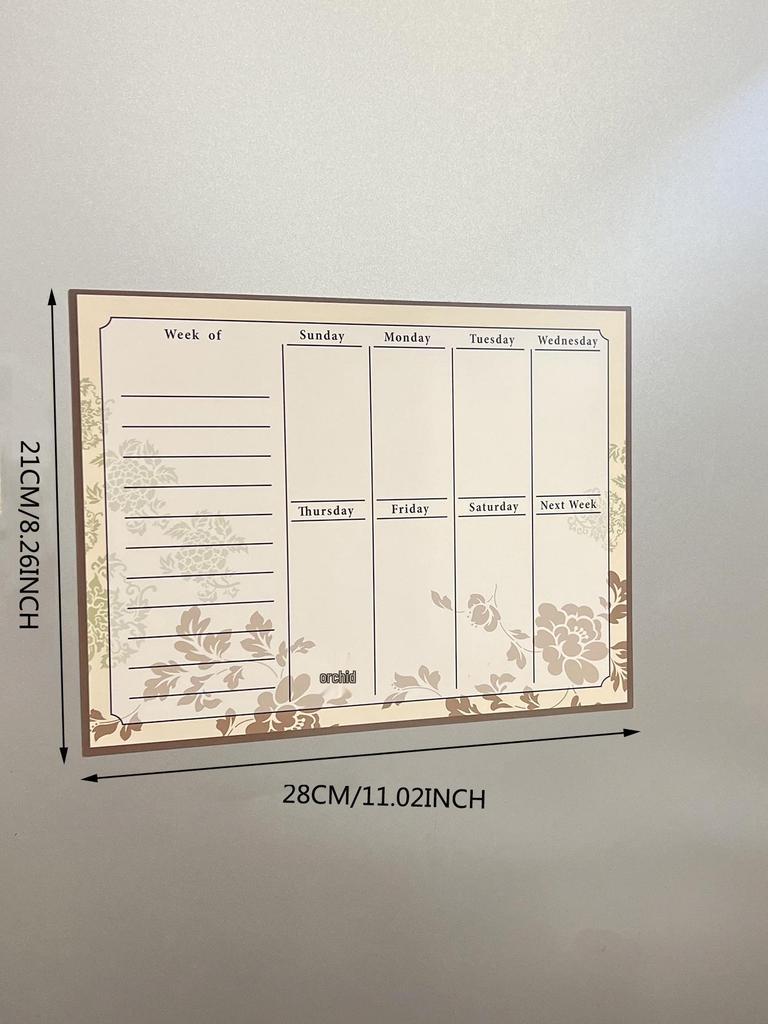 Magnetischer Abwischbarer Wochen- Monatsplaner & Memo-Aufkleber Whiteboard für Kühlschrank