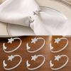 6PCS Modern Moon Napkin Rings Minimalist Table Napkin Holder Party Supplies Serviette Ring  Wedding