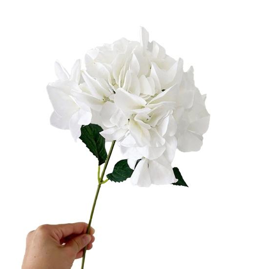 Real Touch Artificial Hydrangea Flower 14 Inch Large Full Faux Silk Hydrangea Flower with Stem for Floral Arrangement Home Table