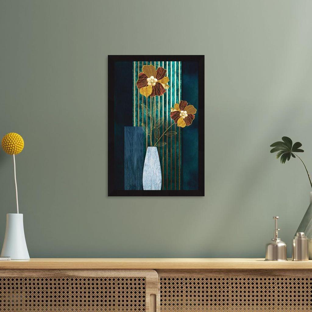 Dekorační obrazy s rámem pro domácí dekoraci - Obraz do obývacího pokoje - Zarámovaný obraz pro nástěnnou dekoraci, 12,5 x 18,5 palce, sada 1 ks