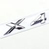3D ABS Black Chrome Car Letters Rear Trunk Badge X4 Logo For BMW X4 Sticker Emblem X4 Lettering Accessories uq2