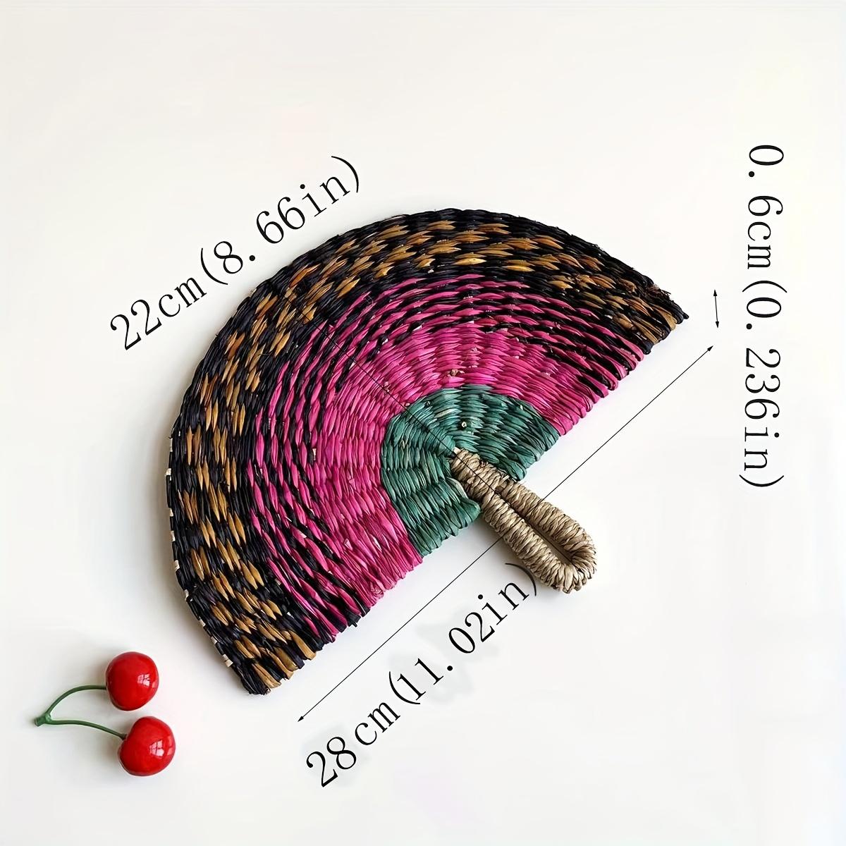 

Half-Sided Seaweed Fan Half seaweed black and rose red