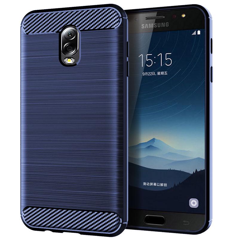 

Мягкий силиконовый чехол-бампер для Samsung Galaxy C8, противоударные чехлы из углеродного волокна для Galaxy C8, мягкая задняя крышка для телефона Galaxy C8 чёрный